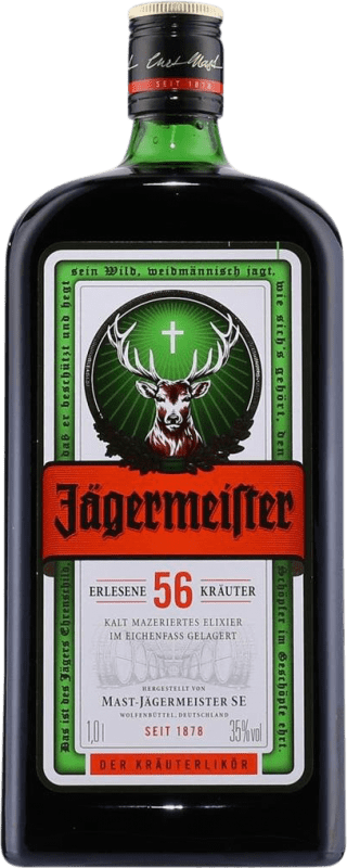 23,95 € Free Shipping | Herbal liqueur Mast Jägermeister Germany Bottle 1 L