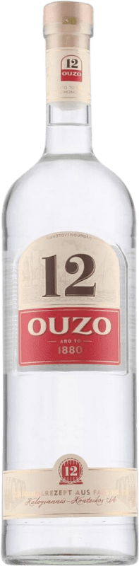 22,95 € Envio grátis | Anis Kaloyiamis-Koutsikos Ouzo 12 Grécia Garrafa 1 L