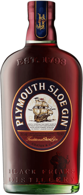 56,95 € Envio grátis | Genever Gin Plymouth England Reino Unido 70 cl Sloe Berries — Bagas de Abrunho
