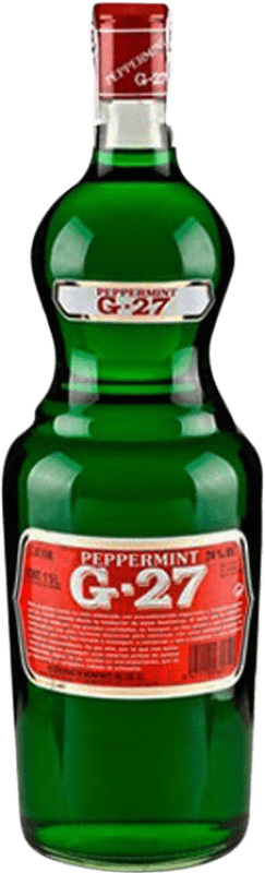 13,95 € Envío gratis | Licores Salas G-27 Pippermint Verde España Botella 1 L