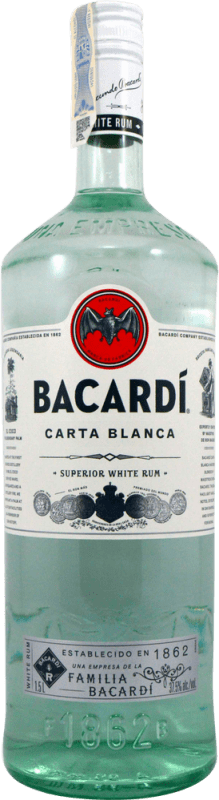 33,95 € Kostenloser Versand | Rum Bacardí Blanco Bahamas Magnum-Flasche 1,5 L
