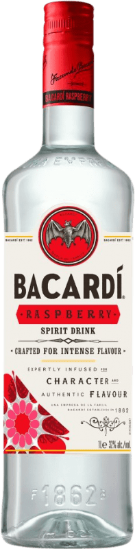 23,95 € Envío gratis | Ron Bacardí Razz 32º Blanco Bahamas 1 L Raspberry — Frambuesa