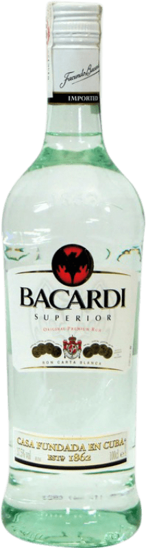 14,95 € 免费送货 | 朗姆酒 Bacardí Blanco 巴哈马 瓶子 1 L