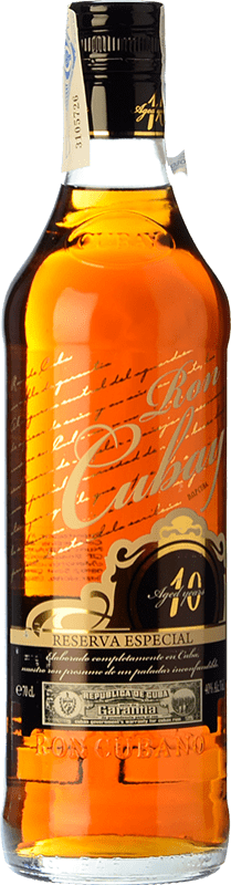 21,95 € Envío gratis | Ron Cubaron Cubay Cuba 10 Años Botella 70 cl