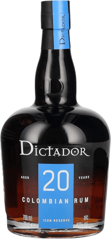 75,95 € Kostenloser Versand | Rum Dictador Kolumbien 20 Jahre Flasche 70 cl