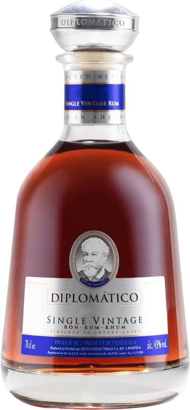 152,95 € Бесплатная доставка | Ром Diplomático Single Vintage Extra Añejo Венесуэла бутылка 70 cl