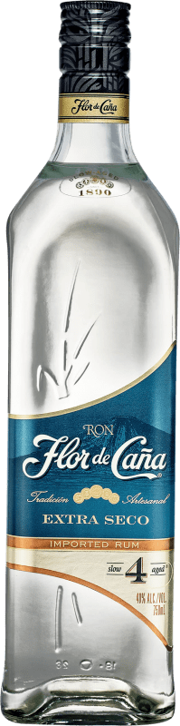 18,95 € Kostenloser Versand | Rum Flor de Caña Nicaragua 4 Jahre Flasche 70 cl