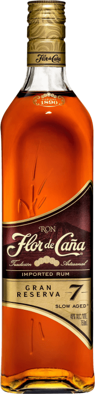 25,95 € Kostenloser Versand | Rum Flor de Caña Nicaragua 7 Jahre Flasche 70 cl