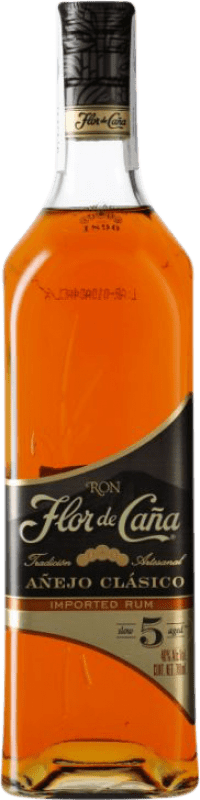 18,95 € Envío gratis | Ron Flor de Caña Black Label Nicaragua 5 Años Botella 70 cl