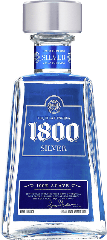 37,95 € Бесплатная доставка | Текила 1800 Silver Blanco Мексика бутылка 70 cl