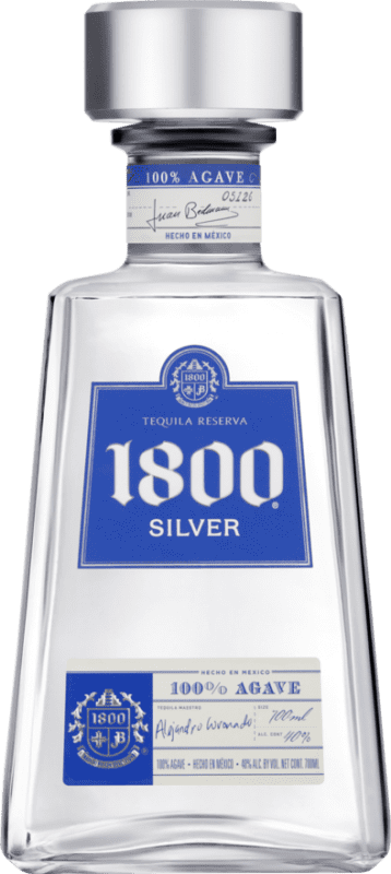 42,95 € 送料無料 | テキーラ 1800 Silver Blanco メキシコ ボトル 70 cl