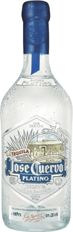 89,95 € 免费送货 | 龙舌兰 José Cuervo Platino Blanco 预订 墨西哥 瓶子 70 cl