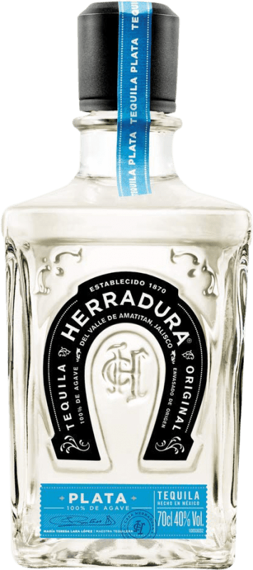 46,95 € Kostenloser Versand | Tequila Herradura Blanco Plata Silver Jalisco Mexiko Flasche 70 cl