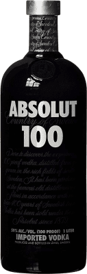 58,95 € Envio grátis | Vodca Absolut 100 Suécia Garrafa 1 L