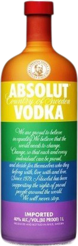 23,95 € 送料無料 | ウォッカ Absolut Colors スウェーデン ボトル 1 L