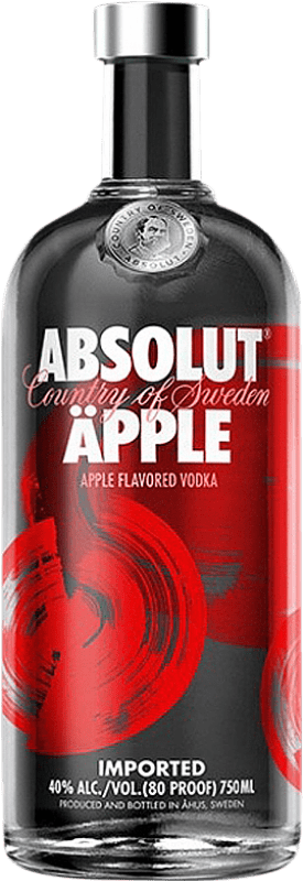 28,95 € 免费送货 | 伏特加 Absolut Apple 瑞典 瓶子 1 L