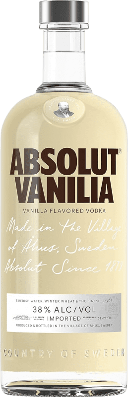 23,95 € 免费送货 | 伏特加 Absolut Vanilia 瑞典 瓶子 1 L