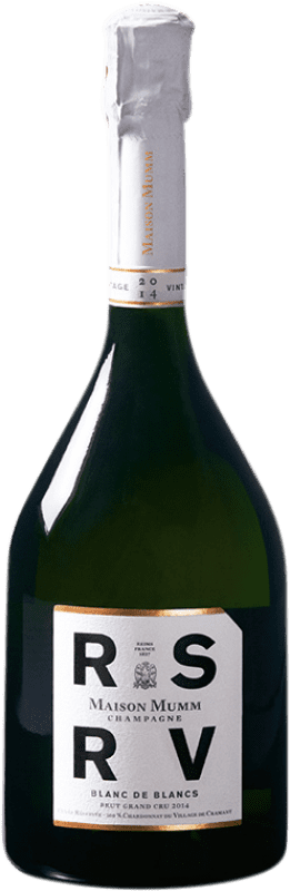 86,95 € Envio grátis | Espumante branco G.H. Mumm RSRV Blanc de Blancs Grand Cru A.O.C. Champagne Champagne França Chardonnay Garrafa 75 cl