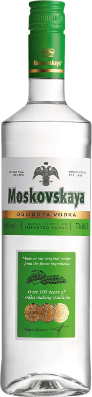 12,95 € Kostenloser Versand | Wodka Moskovskaya Russland Flasche 70 cl