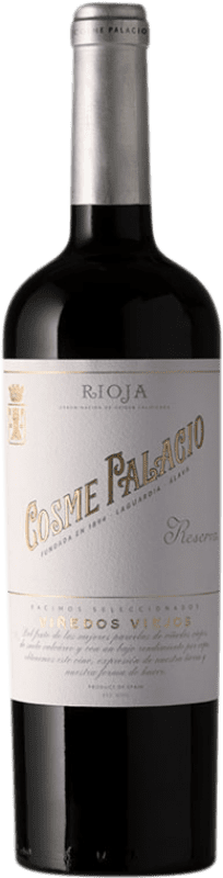 29,95 € Envio grátis | Vinho tinto Cosme Palacio Reserva D.O.Ca. Rioja La Rioja Espanha Tempranillo Garrafa 75 cl
