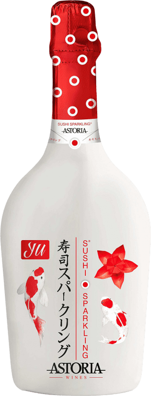 9,95 € 送料無料 | 白スパークリングワイン Astoria Yu Sushi Sparkling エキストラブラット 若い D.O.C. Italy イタリア Glera, Prosecco ボトル 75 cl