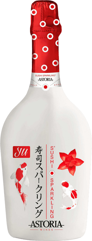 9,95 € Free Shipping | White sparkling Astoria Yu Sushi Sparkling Extra Brut Young Otras D.O.C. Italia Italy Glera, Prosecco Bottle 75 cl