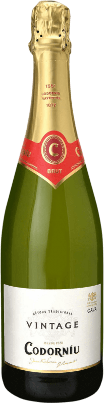 12,95 € Free Shipping | White sparkling Codorníu Vintage Brut Young D.O. Cava Catalonia Spain Magnum Bottle 1,5 L