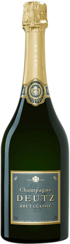 62,95 € 送料無料 | 白スパークリングワイン Deutz Classic Brut グランド・リザーブ A.O.C. Champagne シャンパン フランス Pinot Black, Chardonnay, Pinot Meunier ボトル 75 cl