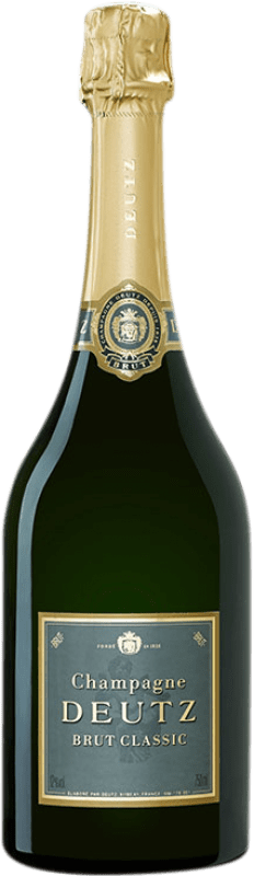 59,95 € Kostenloser Versand | Weißer Sekt Deutz Classic Brut Große Reserve A.O.C. Champagne Champagner Frankreich Pinot Schwarz, Chardonnay, Pinot Meunier Flasche 75 cl