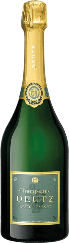 65,95 € Kostenloser Versand | Weißer Sekt Deutz Classic Brut Große Reserve A.O.C. Champagne Champagner Frankreich Spätburgunder, Chardonnay, Pinot Meunier Flasche 75 cl