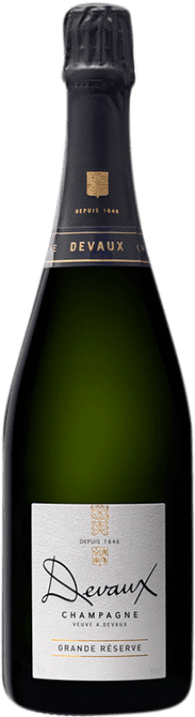 45,95 € Kostenloser Versand | Weißer Sekt Devaux Brut Große Reserve A.O.C. Champagne Frankreich Pinot Schwarz, Chardonnay Flasche 75 cl
