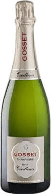 92,95 € Бесплатная доставка | Белое игристое Gosset Excellence брют Гранд Резерв A.O.C. Champagne Франция Pinot Black, Chardonnay, Pinot Meunier бутылка Магнум 1,5 L