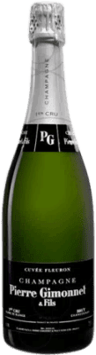 73,95 € Envio grátis | Espumante branco Pierre Gimonnet Cuvée Fleuron 1er Cru Brut Grande Reserva A.O.C. Champagne França Chardonnay Garrafa 75 cl