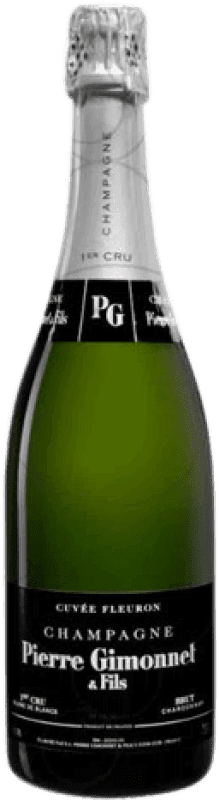 73,95 € Envio grátis | Espumante branco Pierre Gimonnet Cuvée Fleuron 1er Cru Brut Grande Reserva A.O.C. Champagne França Chardonnay Garrafa 75 cl