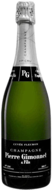 85,95 € Free Shipping | White Sparkling Wine Pierre Gimonnet Fleuron Brut 1er Premier Cru, Cuvée Grand Reserve — Long Barrel-Aged A.O.C. Champagne France Chardonnay 75 cl