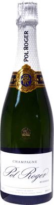 76,95 € Envío gratis | Espumoso blanco Pol Roger Pure Brut Gran Reserva A.O.C. Champagne Francia Pinot Negro, Chardonnay, Pinot Meunier Botella 75 cl