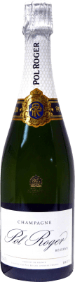 79,95 € Kostenloser Versand | Weißer Sekt Pol Roger Pure Brut — Herb Große Reserve — Lange Reifung A.O.C. Champagne Frankreich Pinot Noir — Spätburgunder, Chardonnay, Pinot Meunier — Schwarzriesling Flasche 75 cl