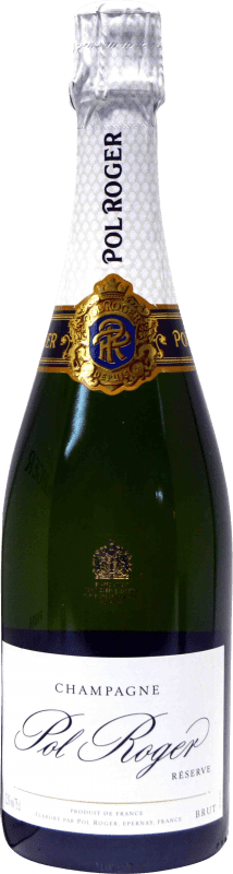 76,95 € Kostenloser Versand | Weißer Sekt Pol Roger Pure Brut Große Reserve A.O.C. Champagne Frankreich Spätburgunder, Chardonnay, Pinot Meunier Flasche 75 cl