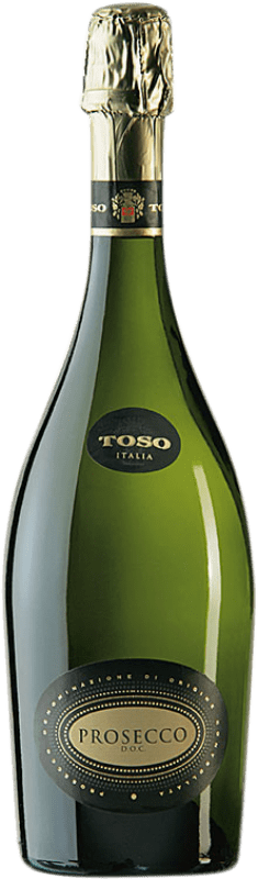 7,95 € Free Shipping | White sparkling Toso Millesimato Dry D.O.C. Prosecco Italy Glera Bottle 75 cl