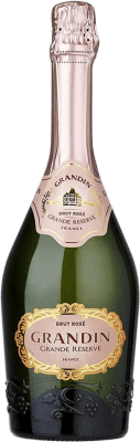 19,95 € 免费送货 | 玫瑰气泡酒 Henri Grandin Rosé 香槟 大储备 A.O.C. France 法国 瓶子 75 cl