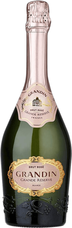 19,95 € Envio grátis | Espumante rosé Henri Grandin Rosé Brut Grande Reserva A.O.C. França França Garrafa 75 cl