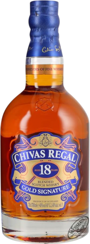 76,95 € Envio grátis | Whisky Blended Chivas Regal Reserva Escócia Reino Unido 18 Anos Garrafa 70 cl