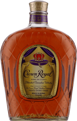 41,95 € Spedizione Gratuita | Whisky Blended Crown Royal Canadian Canada Bottiglia 1 L