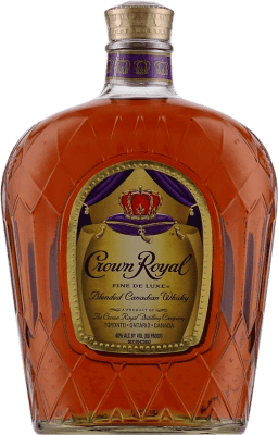 41,95 € Envío gratis | Whisky Blended Crown Royal Canadian Canadá Botella 1 L