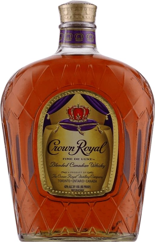 41,95 € 免费送货 | 威士忌混合 Crown Royal Canadian 加拿大 瓶子 1 L