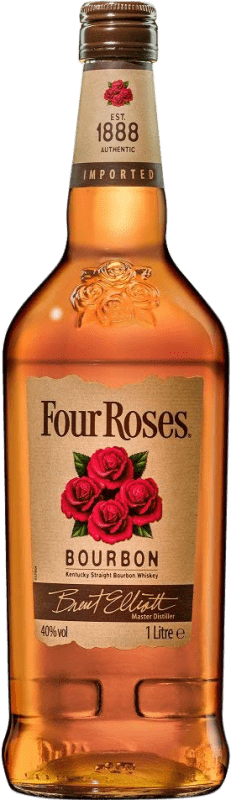 25,95 € Envío gratis | Whisky Bourbon Four Roses Estados Unidos Botella 1 L