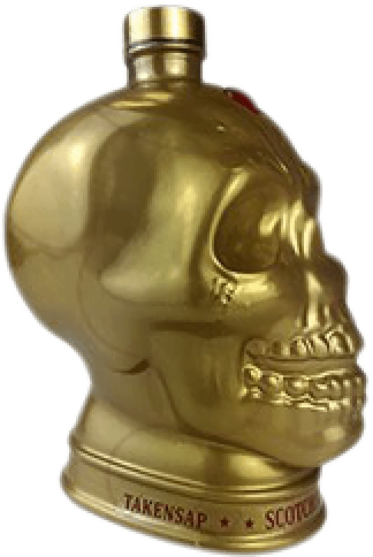 8,95 € Бесплатная доставка | Купажированный виски Takensap Calavera Испания миниатюрная бутылка 5 cl
