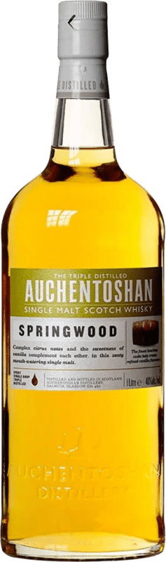 29,95 € Kostenloser Versand | Single Malt Whisky Auchentoshan Springwood Großbritannien Flasche 1 L