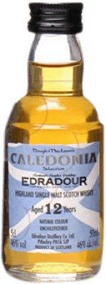 7,95 € Free Shipping | Whisky Single Malt Edradour Caledonia United Kingdom 12 Years Miniature Bottle 5 cl