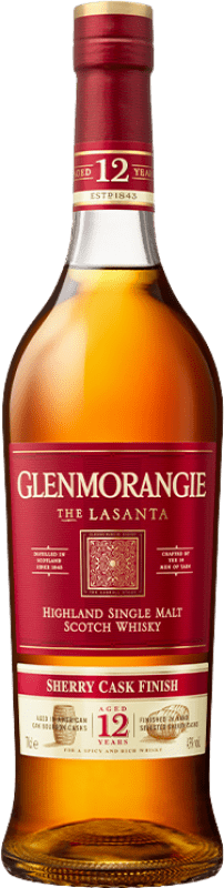 59,95 € Spedizione Gratuita | Whisky Single Malt Glenmorangie The Lasanta Sherry Cask Finish Regno Unito 12 Anni Bottiglia 70 cl